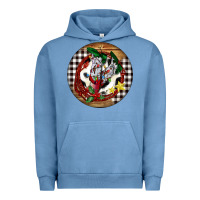 Pigment Pebble Blue Cowgirl Boots Urban Hoodie - FaDigitalArtStudio