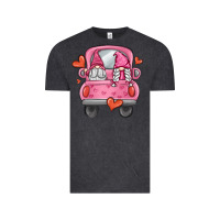 Vintage Black valentines day gnome truck Vintage Tee - MaliasSmallBusiness