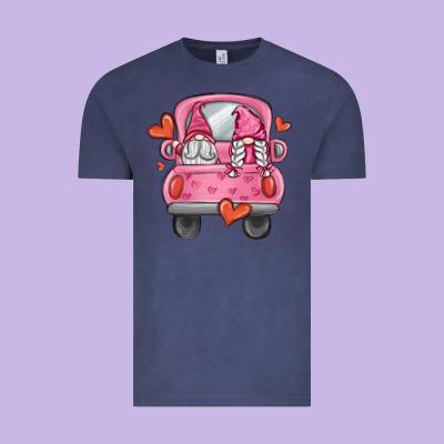 Valentines Day Gnome Truck Vintage Tee Designed By Maliassmallbusiness