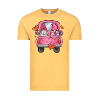 Vintage Mustard valentines day gnome truck Vintage Tee - MaliasSmallBusiness