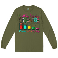 Army Green Battery Life Of A Educator Long Sleeve Tee - BundleAndBundleShop