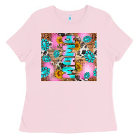 Bubblegum Pink western mama Ladies Tee - RanaPortraitStore