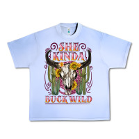 Grape Ice she kinda buck wild with bull skull Urban Heavy Tee - NancyCooperArtShop