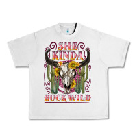 Lunar Rock she kinda buck wild with bull skull Urban Heavy Tee - NancyCooperArtShop