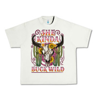 Pistachio she kinda buck wild with bull skull Urban Heavy Tee - NancyCooperArtShop