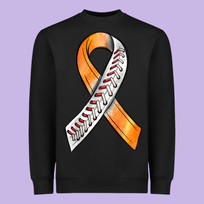 Kidney Cancer Ribbon Baseball Heavyweight Sweatshirt Designed By Bundleandbundleshop