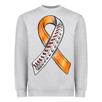 Heather Grey Kidney Cancer Ribbon Baseball Heavyweight Sweatshirt - BundleAndBundleShop
