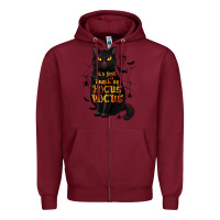 Burgundy It's Just a Bunch of Hocus Pocus Zipper Hoodie - texasbilliewilder