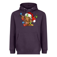 Plum christmas heifer cow Heavyweight Hoodie - CowGirlArtShop