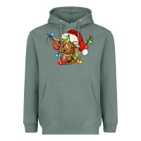 Sage christmas heifer cow Heavyweight Hoodie - CowGirlArtShop