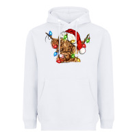 White christmas heifer cow Heavyweight Hoodie - CowGirlArtShop