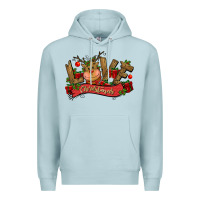 Blue Mist love christmas reindeer Premium Hoodie - CowGirlArtShop
