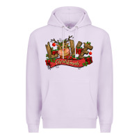 Lilac love christmas reindeer Premium Hoodie - CowGirlArtShop