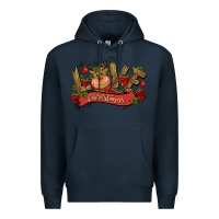 Navy love christmas reindeer Premium Hoodie - CowGirlArtShop