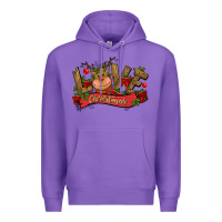 Purple love christmas reindeer Premium Hoodie - CowGirlArtShop