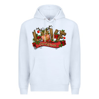 White love christmas reindeer Premium Hoodie - CowGirlArtShop