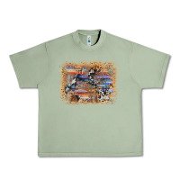 Oil Green aztec leopard cowhide wood western background Urban Heavy Tee - AdoDesignShop