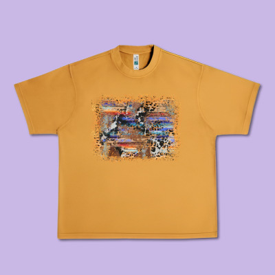 Aztec Leopard Cowhide Wood Western Background Urban Heavy Tee Designed By Adodesignshop