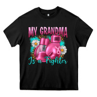 Black Breast Cancer My Grandma Is A Fighter Heavy Core Tee - Artiststas