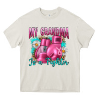 Cream Breast Cancer My Grandma Is A Fighter Heavy Core Tee - Artiststas