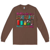 Chestnut Battery Life Of A lunch Lady Long Sleeve Tee - BundleAndBundleShop