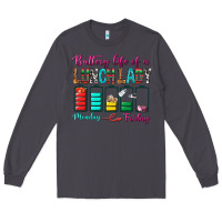 Smoke Battery Life Of A lunch Lady Long Sleeve Tee - BundleAndBundleShop