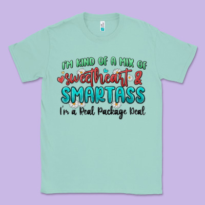 Im  Kind Of A Mix Of Sweetheart And Smartass Classic Tee Designed By Maliassmallbusiness