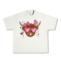 Pistachio valentines day long haired cow Urban Heavy Tee - MaliasSmallBusiness