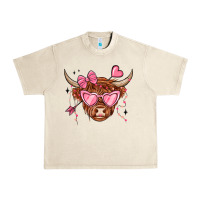 Sandshell valentines day long haired cow Urban Heavy Tee - MaliasSmallBusiness