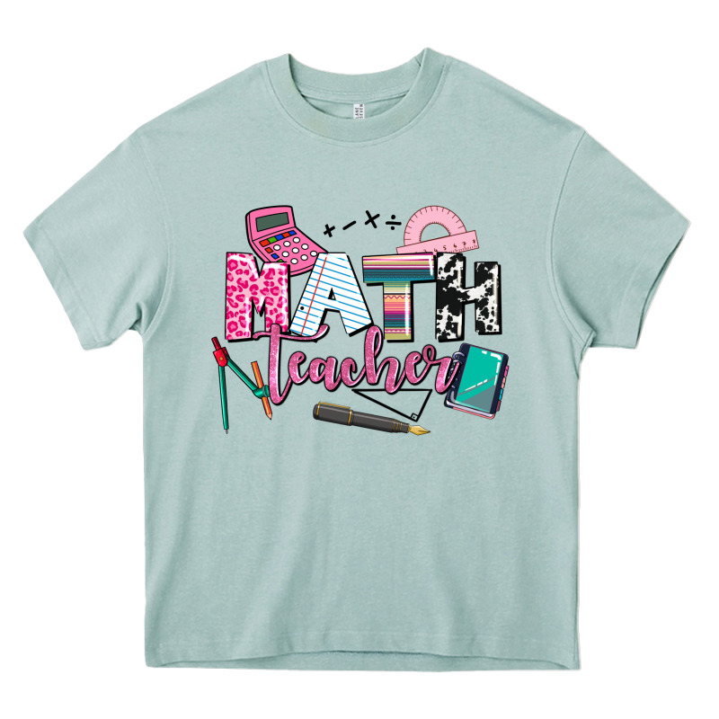 Math Teacher Heavy Core Tee by AdoDesignShop | Teevron