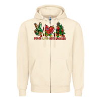 Sandshell Peace love Nutcrackers Zipper Hoodie - NancyCooperArtShop