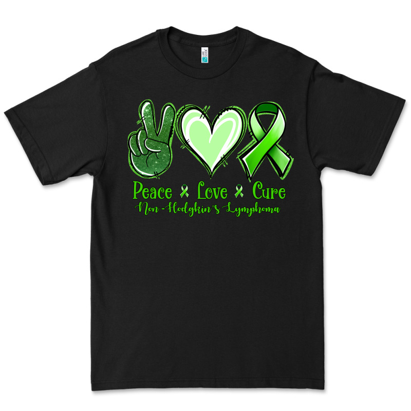 Peace Love Cure Non Hodgkin's Lymphoma Premium Tee by Jasminsmagicworld | Teevron