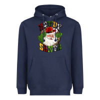 Navy howdy santa western cactus christmas Heavyweight Hoodie - CowGirlArtShop
