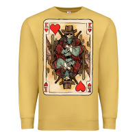 Antique Gold King Of Hearts Cowboy Premium Sweatshirt - HowdyJamesFarm