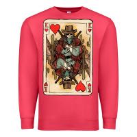 Cardinal King Of Hearts Cowboy Premium Sweatshirt - HowdyJamesFarm