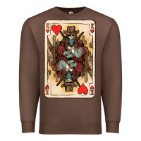 Chestnut King Of Hearts Cowboy Premium Sweatshirt - HowdyJamesFarm