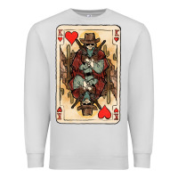 Dove Grey King Of Hearts Cowboy Premium Sweatshirt - HowdyJamesFarm