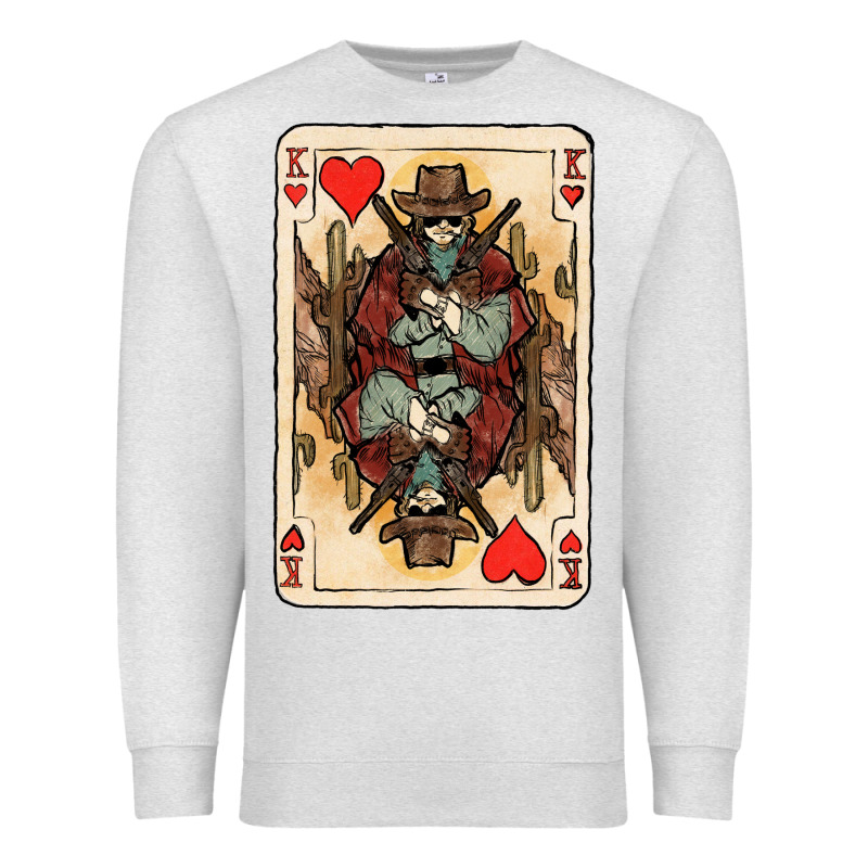 King Of Hearts Cowboy Premium Sweatshirt by HowdyJamesFarm | Teevron