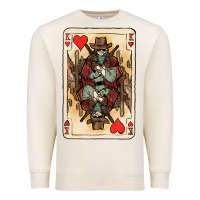 Sandshell King Of Hearts Cowboy Premium Sweatshirt - HowdyJamesFarm