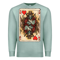 Seafoam King Of Hearts Cowboy Premium Sweatshirt - HowdyJamesFarm