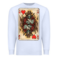 White King Of Hearts Cowboy Premium Sweatshirt - HowdyJamesFarm