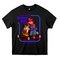 Black Caring For Your Demon Cat Tshirt Heavy Core Tee - Bettercallsaul