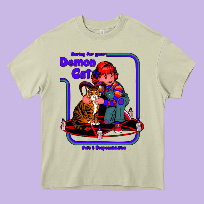 Caring For Your Demon Cat Tshirt Heavy Core Tee Designed By Bettercallsaul