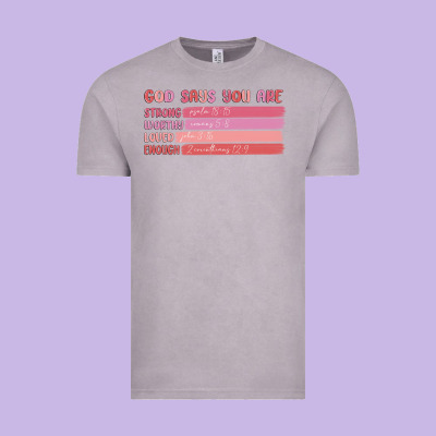 God Says You Are Vintage Tee Designed By Maliassmallbusiness