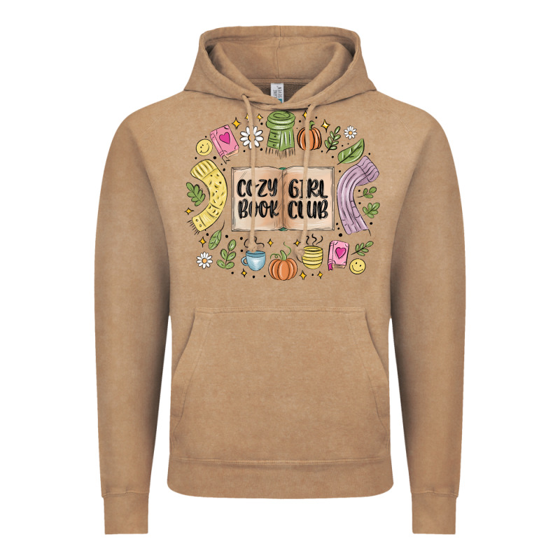 Cozy Book Girl Club Vintage Hoodie by MaliasSmallBusiness | Teevron
