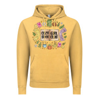 Vintage Mustard cozy book girl club Vintage Hoodie - MaliasSmallBusiness