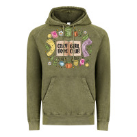 Vintage Olive cozy book girl club Vintage Hoodie - MaliasSmallBusiness