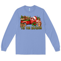 Colony Blue Tis' The Season Christmas Truck Long Sleeve Tee - BundleAndBundleShop