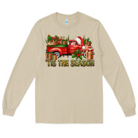 Mushroom Tis' The Season Christmas Truck Long Sleeve Tee - BundleAndBundleShop
