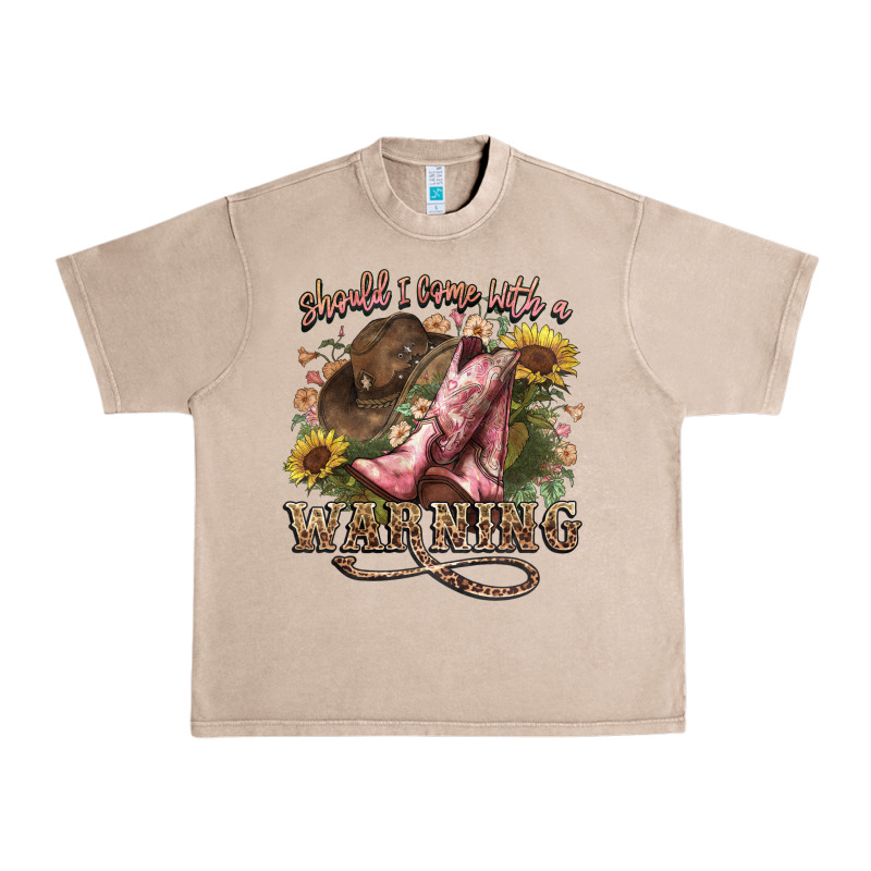 Shouldve Come With A Warning Boots  Cowboy Urban Heavy Tee by NancyCooperArtShop | Teevron